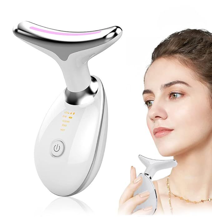 Neck Face Firming Wrinkle Removal Tool, Double Chin Reducer Vibration Massager Wrinkles Appearanc... | Amazon (US)