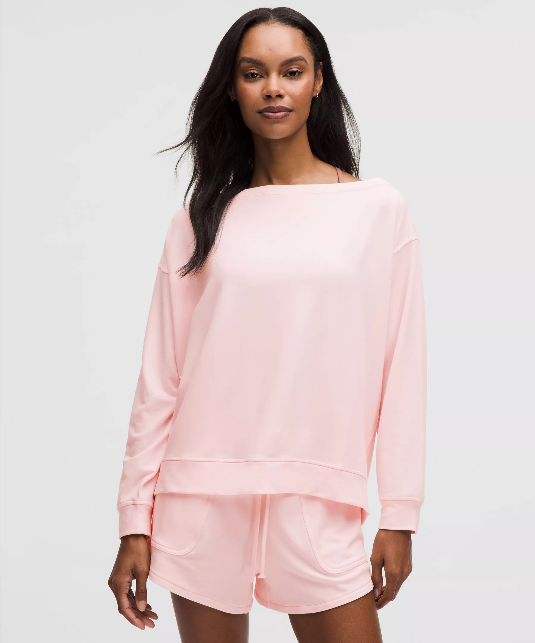BeCalm Oversized Boatneck Long-Sleeve Shirt | Lululemon (US)