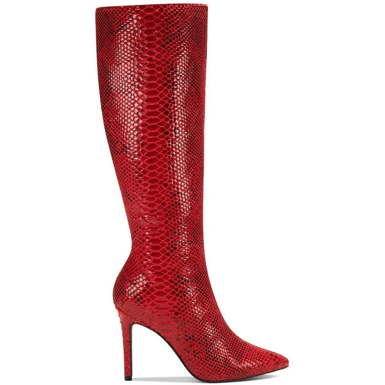 INC Womens Rajel Faux Leather Snake Print Knee-High Boots | Walmart (US)