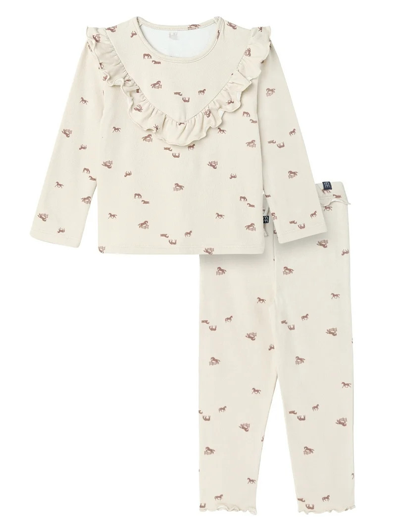 Modern Moments by Gerber Toddler Girl Top and Legging Outfit Set, Sizes 12M-5T - Walmart.com | Walmart (US)