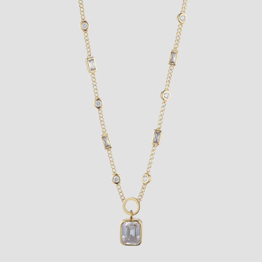 Indre Bezel Set Necklace | BONHEUR JEWELRY