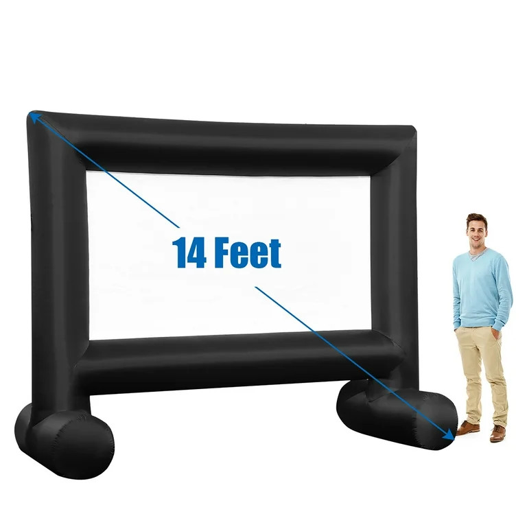 Costway 14FT Inflatable  Projector Screen Projection Outdoor Home Theater W/ Blower | Walmart (US)