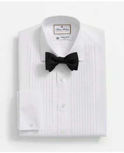 Brooks Brothers X Thomas Mason® Cotton-Linen English Collar, Pleat Front Tuxedo Shirt | Brooks Brothers