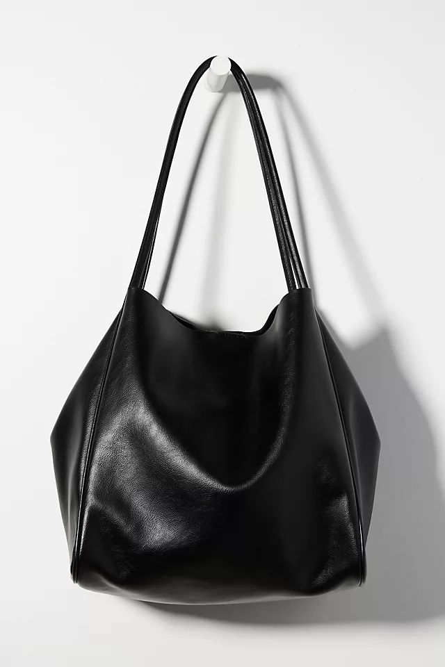 Slouchy Faux Leather Tote | Anthropologie (US)