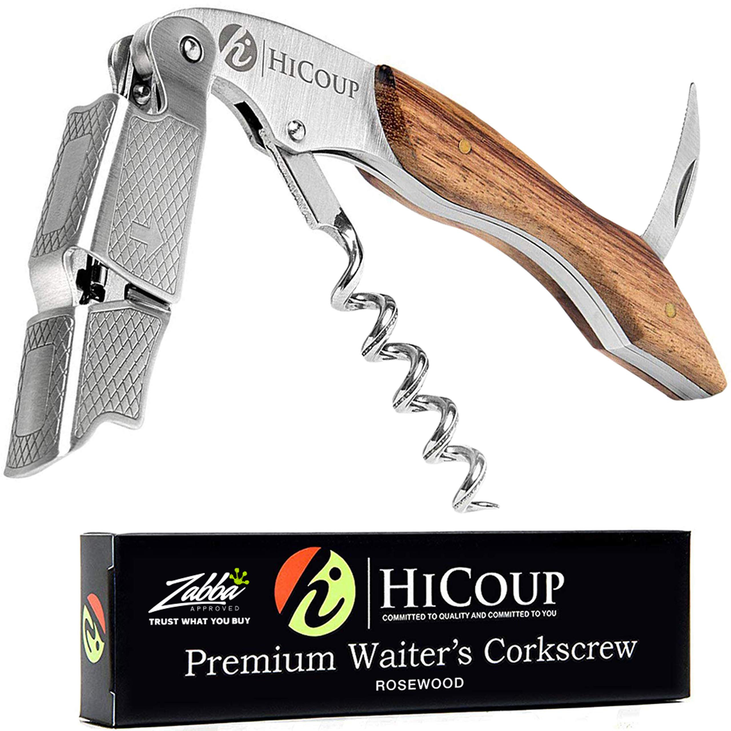 Hicoup Wine Opener - Professional Corkscrews for Wine Bottles w/Foil Cutter and Cap Remover - Man... | Amazon (US)