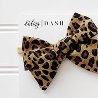Leopard Baby Bows/ Headband/ Nylon Fabric Little Girl Baby/ Fall Headbands/ Christmas Bows/ Cotton B | Etsy (US)