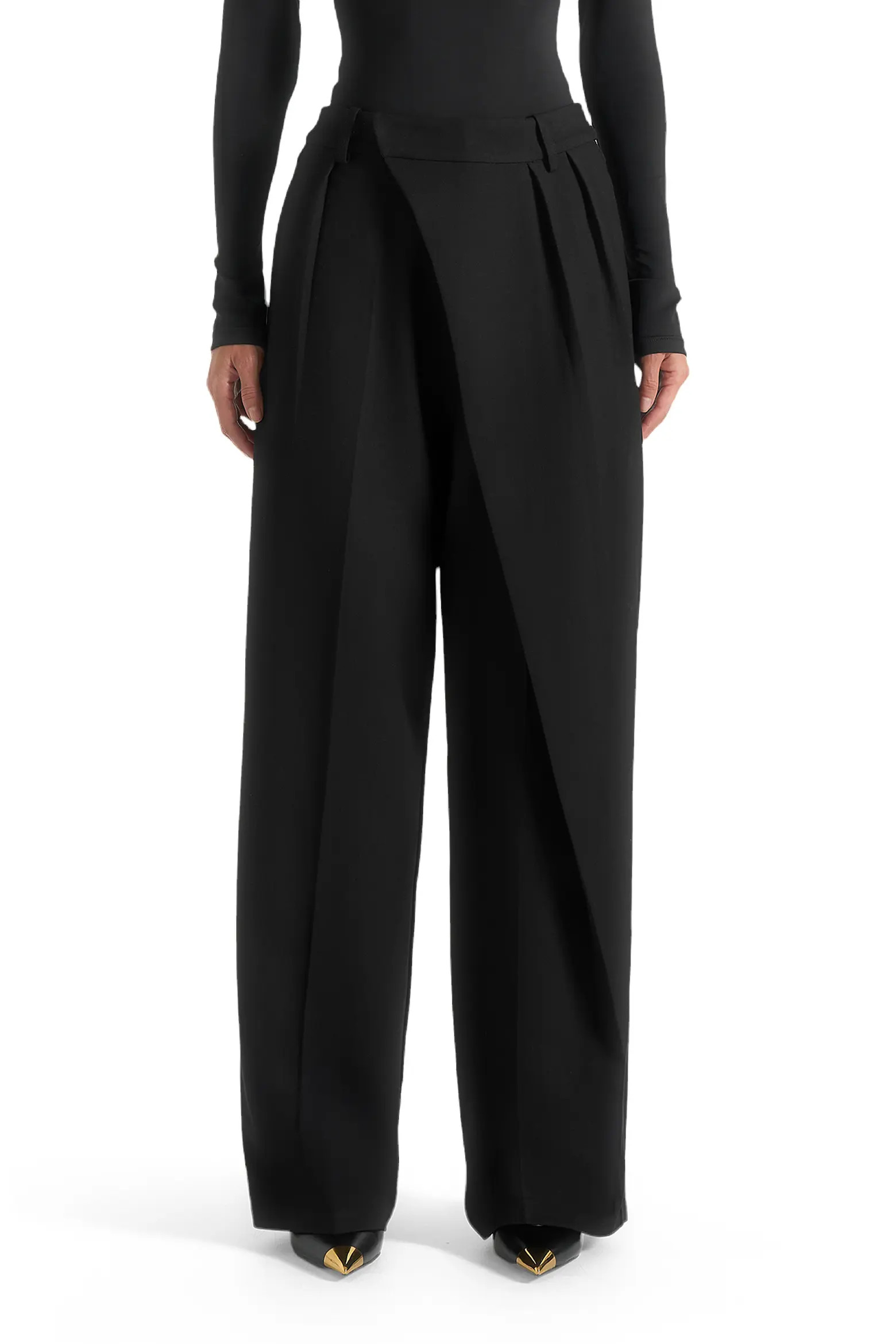 Manière De Voir Colette Tailored Wrap Pleat Trousers (Women) | Nordstrom | Nordstrom