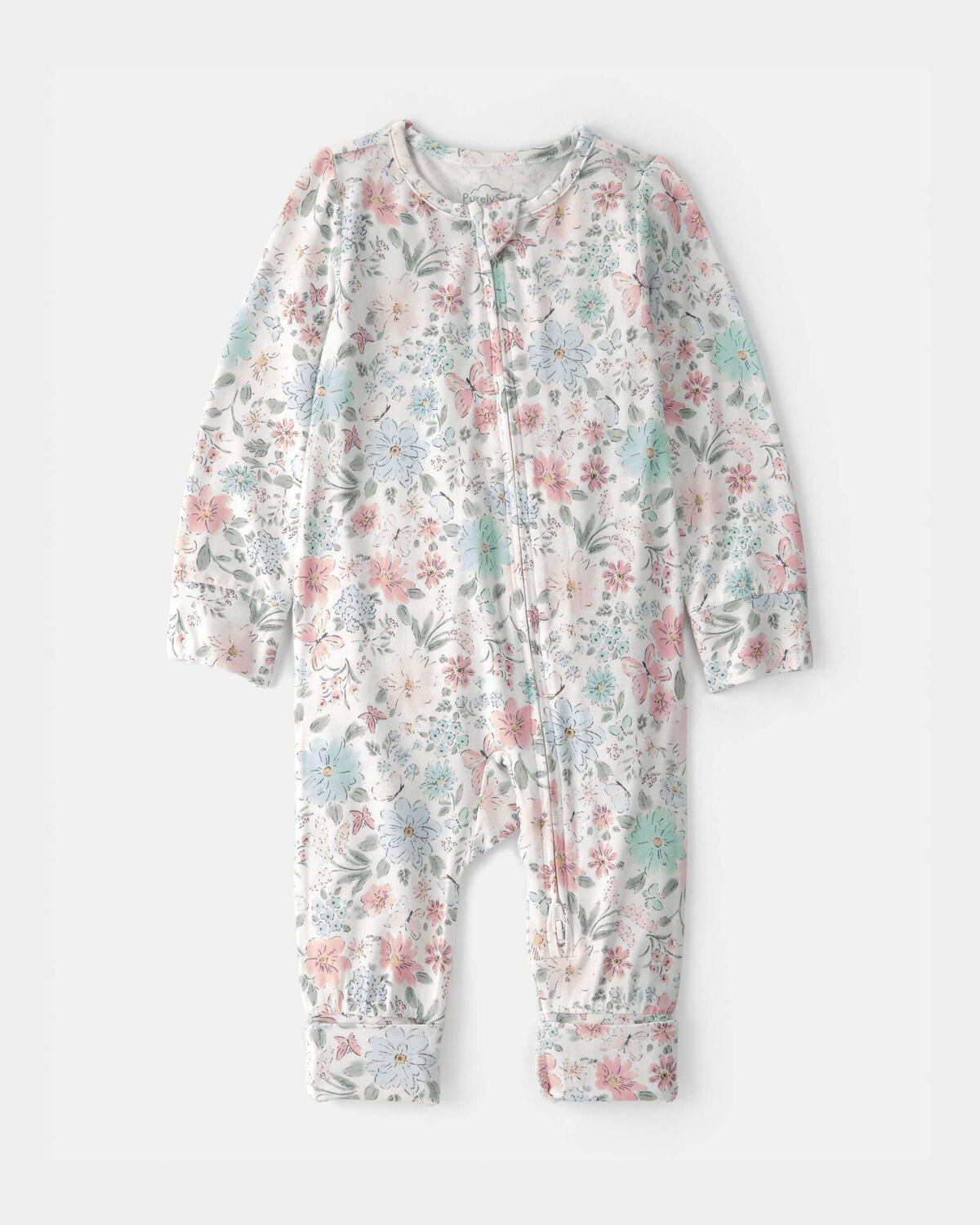 Baby Girl Butterfly Garden 2-Way Zip PurelySoft Sleep & Play Pajama | Carter's Inc
