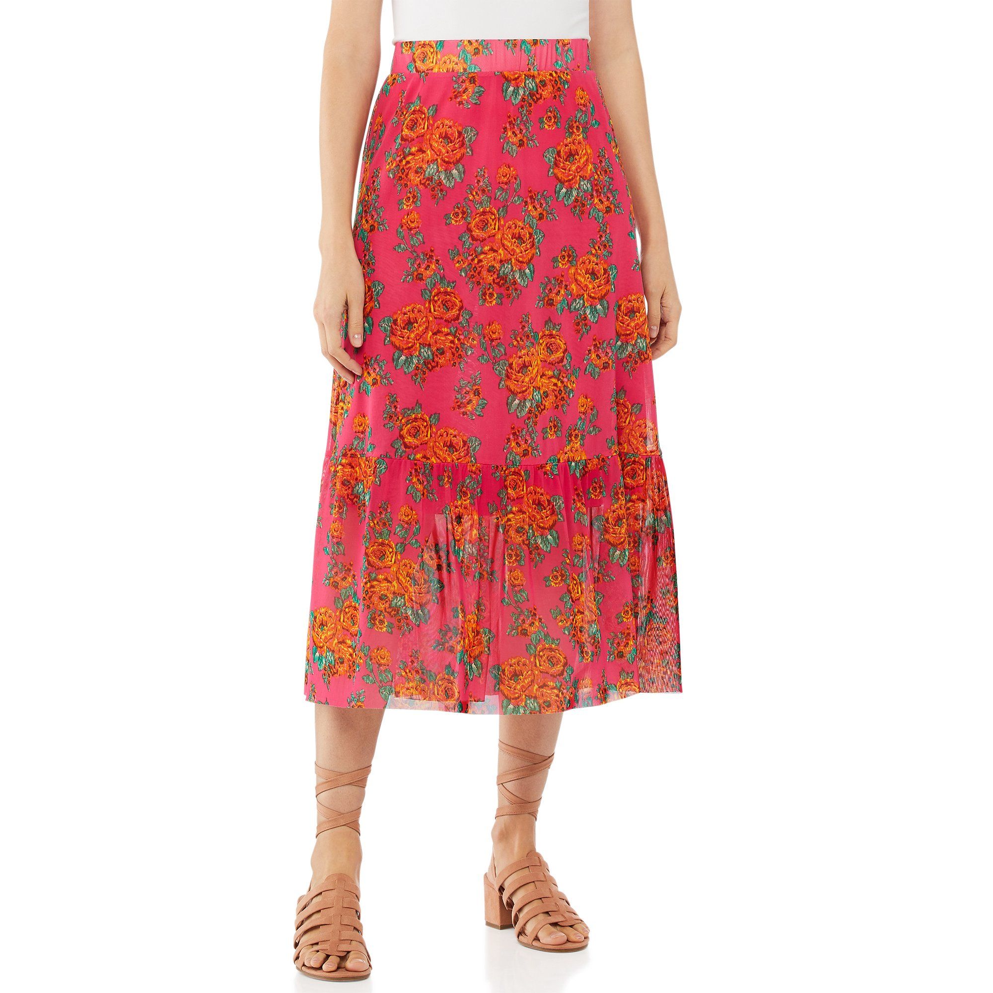Scoop Women’s Ruffle Tiered Skirt | Walmart (US)