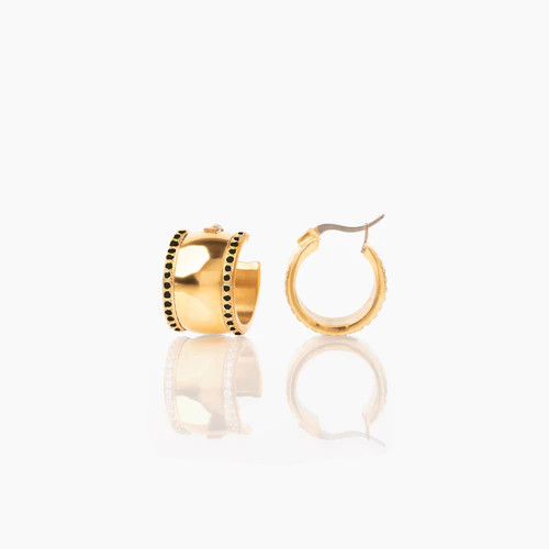 gwen hoops onyx & citrine | Tini Lux