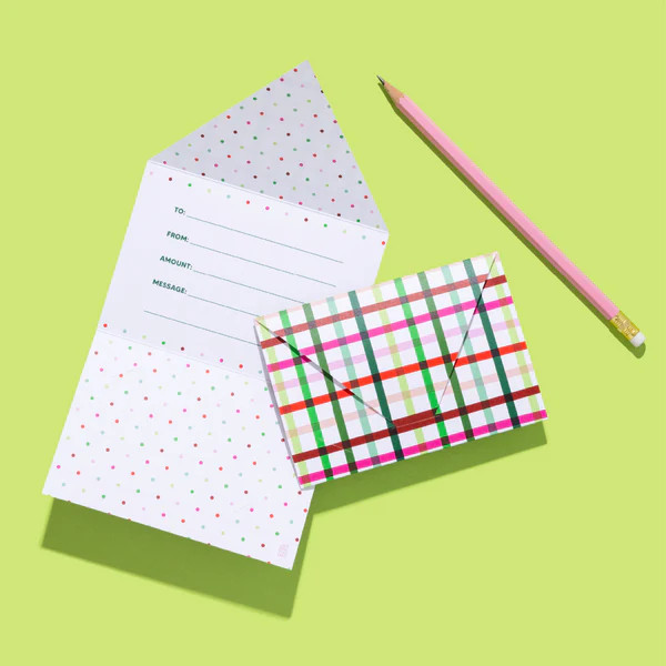 Holiday Gift Card Holder Set - Merry Happy Joyful & Plaid | Joy Creative Shop