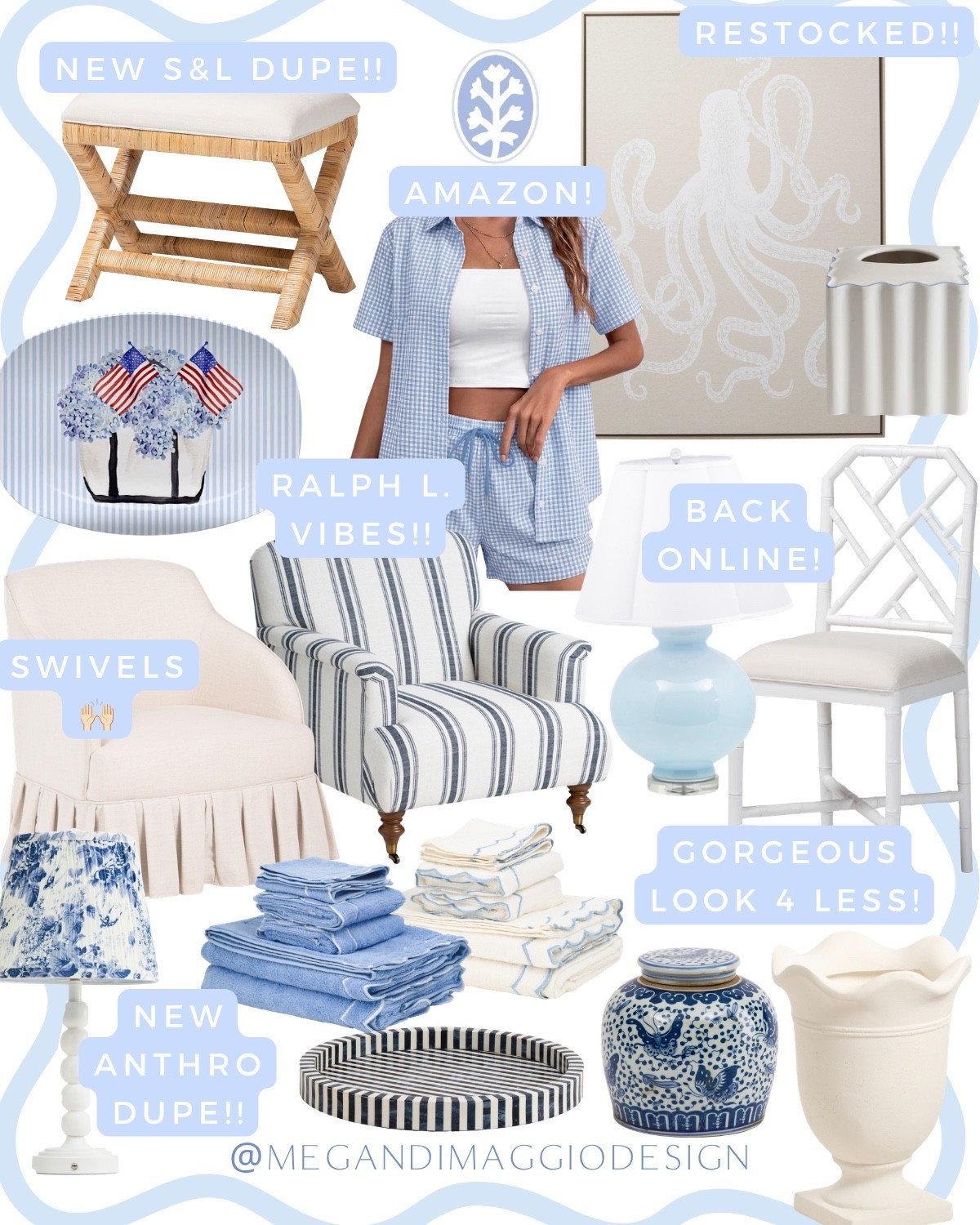 Happy weekend!! New roundup of pieces I’m loving right now!! 😍 including so many new dupes for Serena & Lily, Ralph Lauren, Ballard designs and more!! Just ordered this cute new Amazon gingham set too!

#LTKHome #LTKSaleAlert