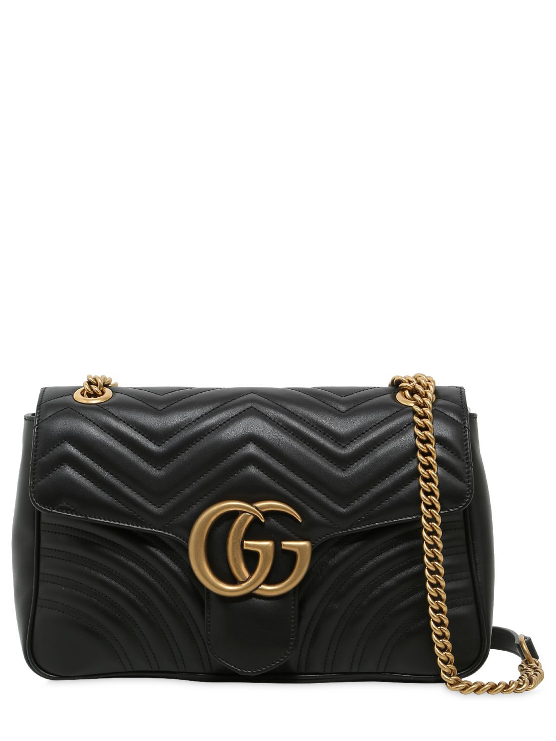 MEDIUM GG MARMONT 2.0 LEATHER BAG | Luisaviaroma