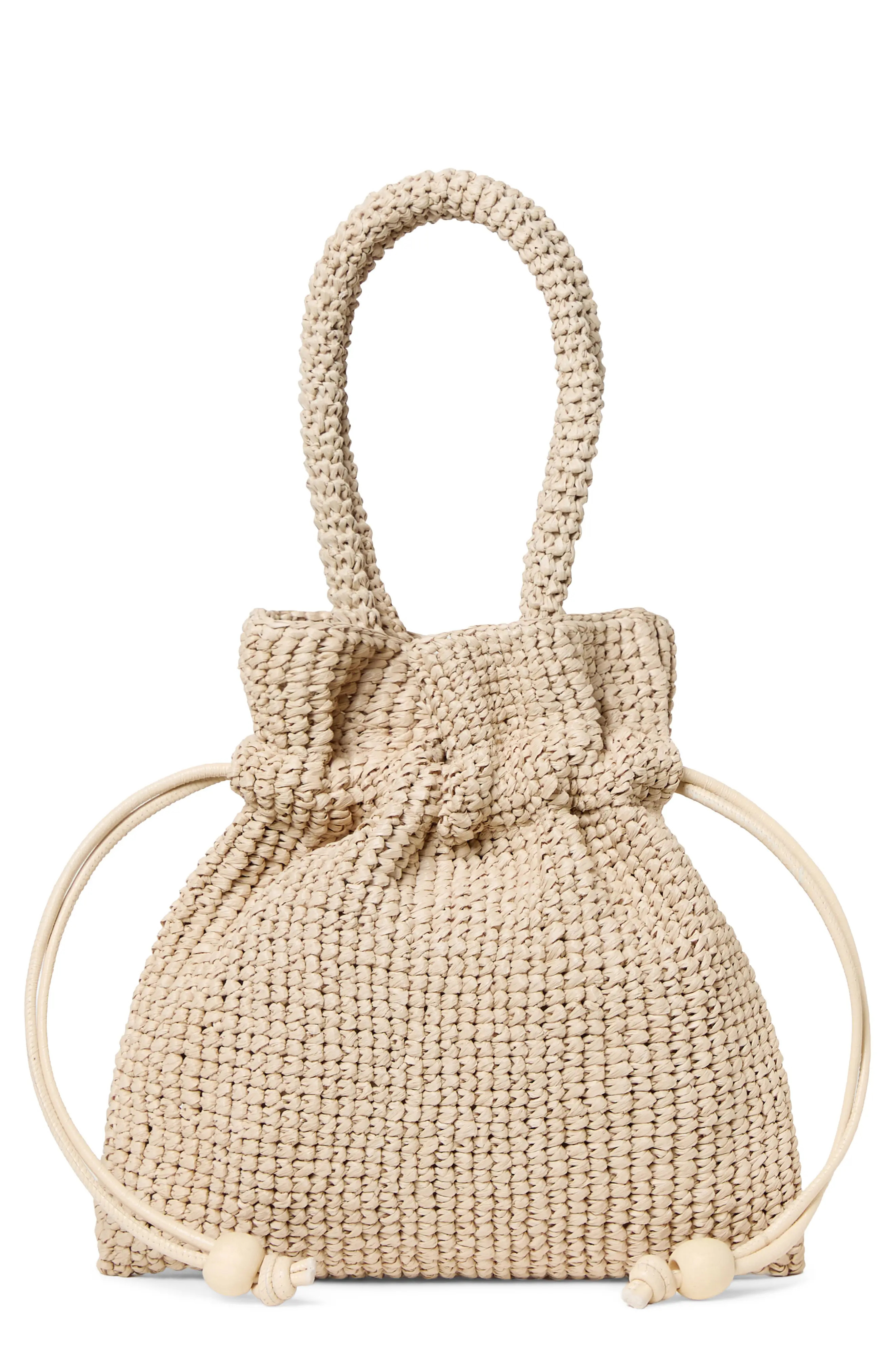 Kylie Raffia Drawstring Pouch (Women) | Nordstrom | Nordstrom