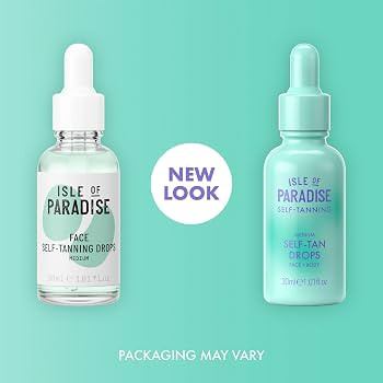 Isle of Paradise Self Tanning Face & Body Drops - Medium - Brightens & Evens Skin Tone - Self Tan... | Amazon (UK)