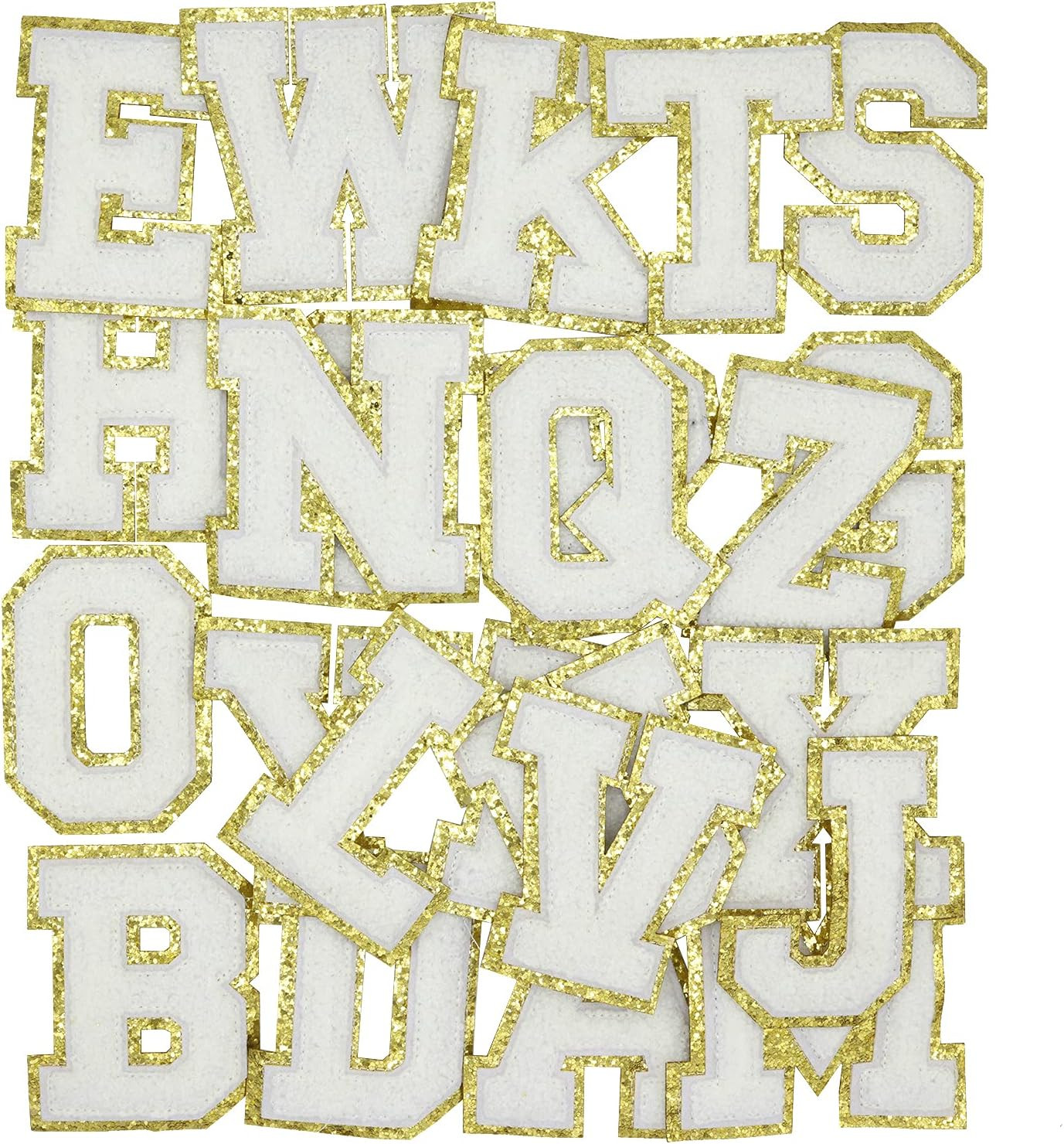Amazon.com: Letter Patch Iron On，Varsity Chenille English Letter A-Z Iron Repair Patches Alphab... | Amazon (US)