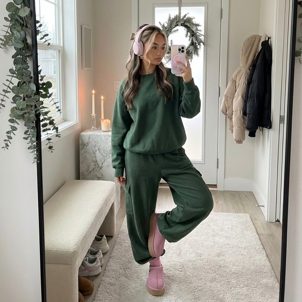 cozy days done right 🤍
this matching set is soft, relaxed, and still looks polished enough to wear all day. perfect for staying in, resetting after the holidays, or running quick errands. wearing size small.

#LTKootd #LTKFindsUnder50 #LTKHoliday