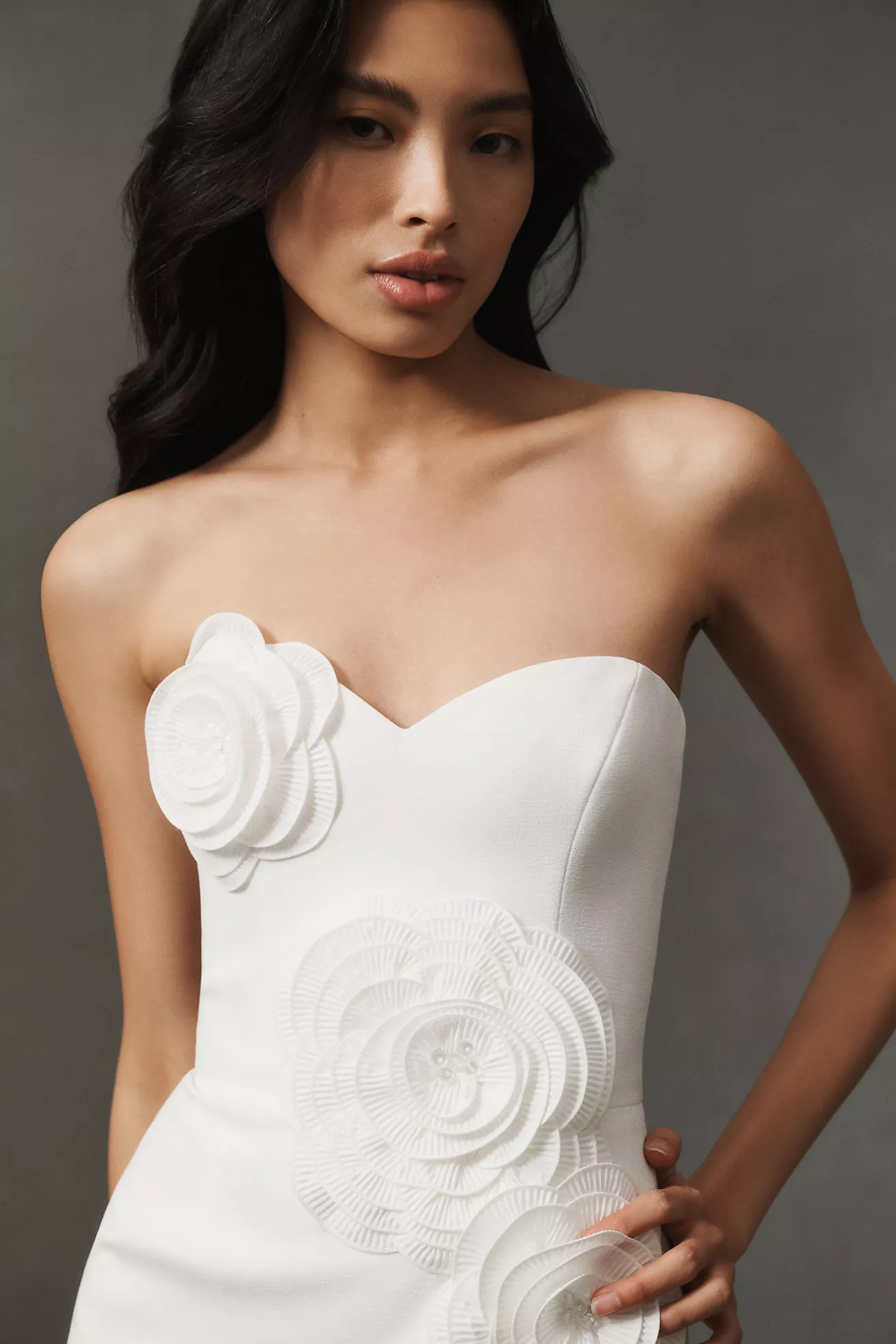 Helsi Kaia 3D Floral Strapless Midi Dress | Anthropologie (US)