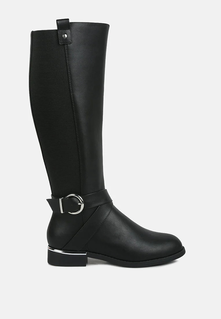 London Rag International Snowd Riding Boot | Black / US-5 / UK-3 / EU-36 | Casual Chic Boutique