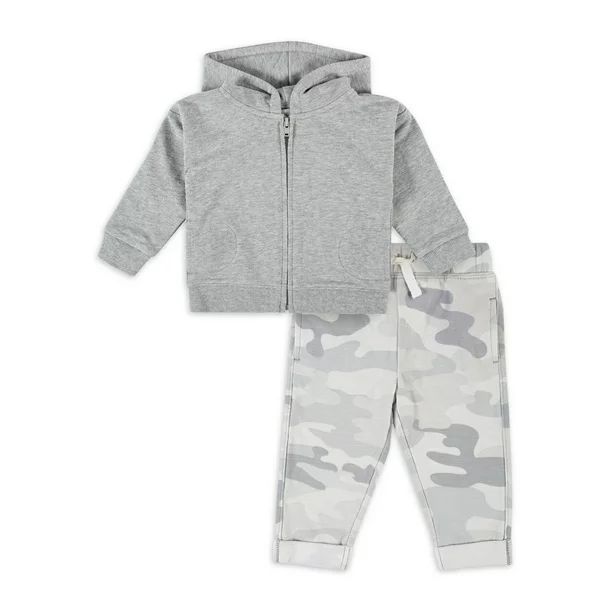 Modern Moments By Gerber Baby Boy Hoodie & Jogger Pant, 2-Piece Outfit Set, (0/3 Months - 24 Mont... | Walmart (US)