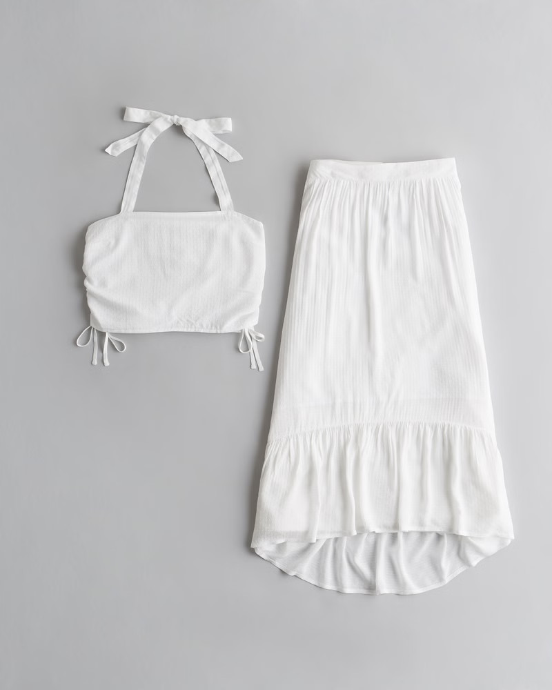 Girls Cinched Halter & Midi Skirt Set | Girls Tops | HollisterCo.com | Hollister (US)