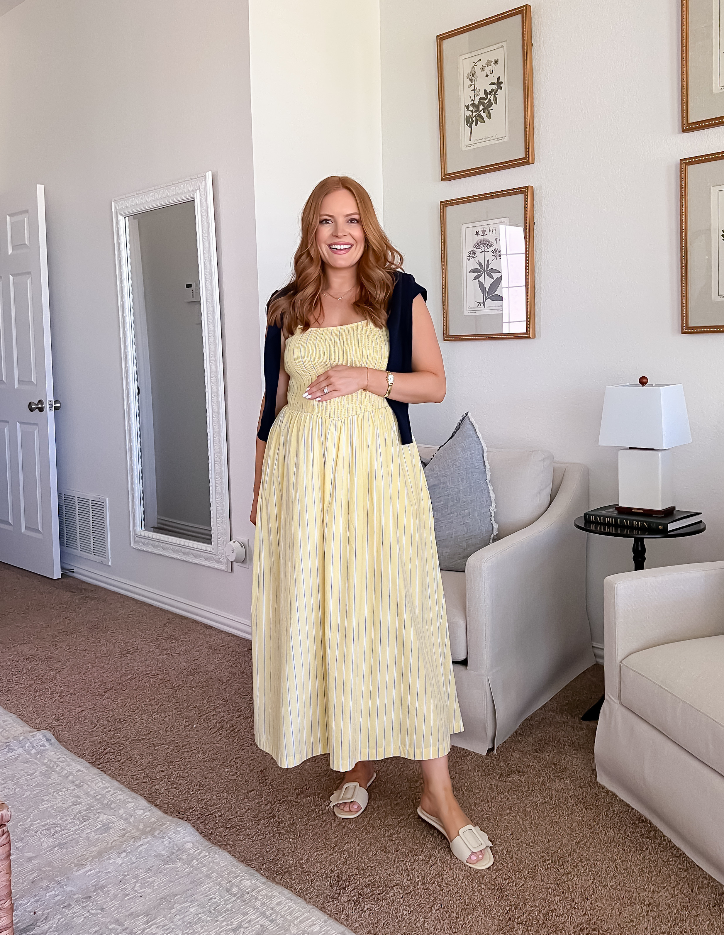 This smocked top + flowy skirt combination is so fun & cute for summer. 😍 I loved styling it with a little crewneck sweater thrown over my shoulders and a simple sandal. Snag it while it’s on major sale right now! 

#LTKSeasonal #LTKSaleAlert #LTKStyleTip