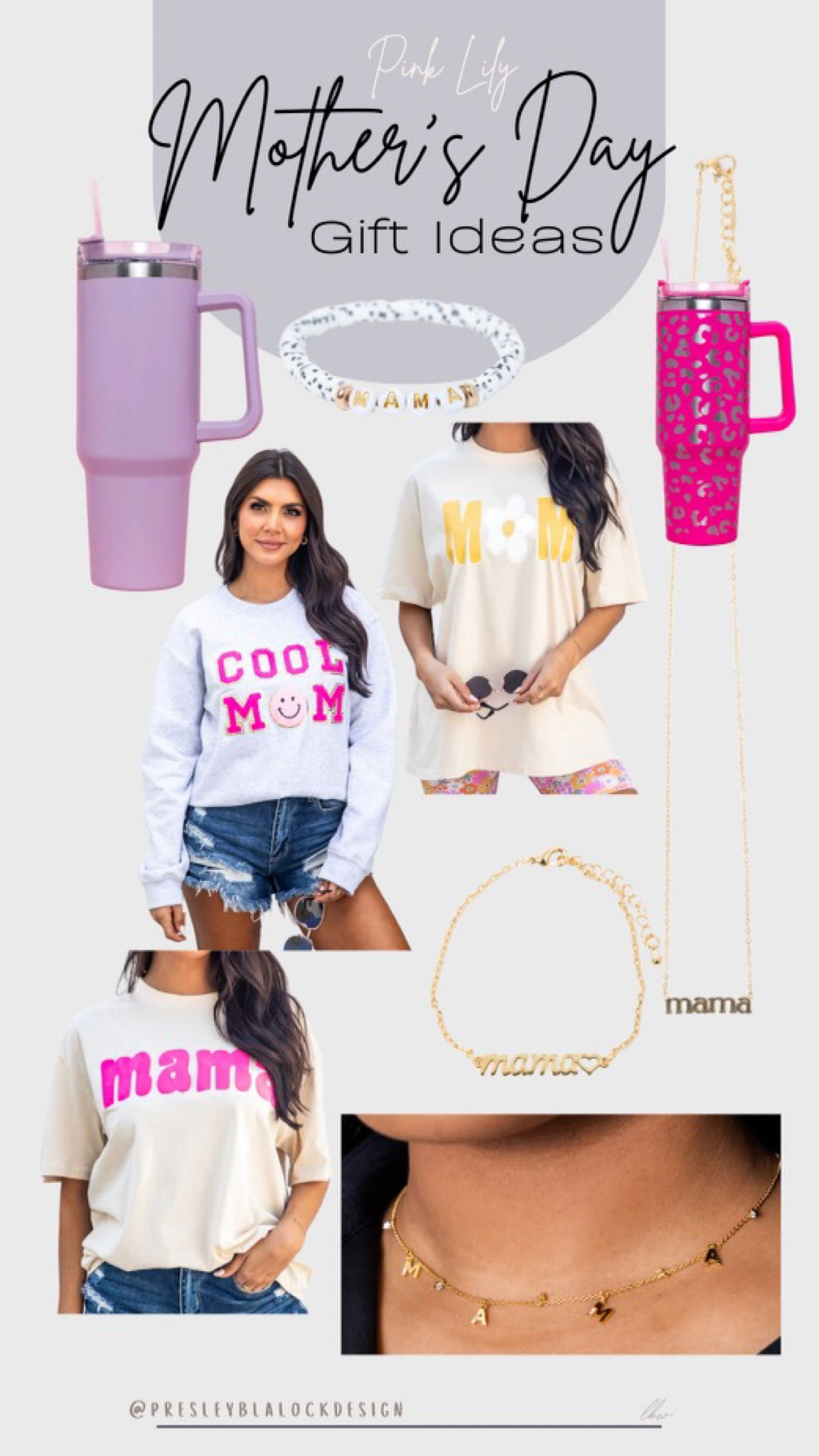 Pink Lily Boutique / Mothers Day Gifts / Gifts for Mom / Sale Alert / Gift Ideas / Gifts for Her / Leopard Tumbler / Mom Bracelet / Tumbler Cup / Mama Shirt 

#LTKGiftGuide #LTKunder50 #LTKFind