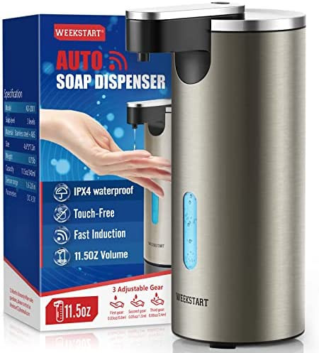Stainless Steel Automatic Soap Dispenser Touchless with 3 Volume Control, 11.5oz Hand Soap Dispen... | Amazon (US)