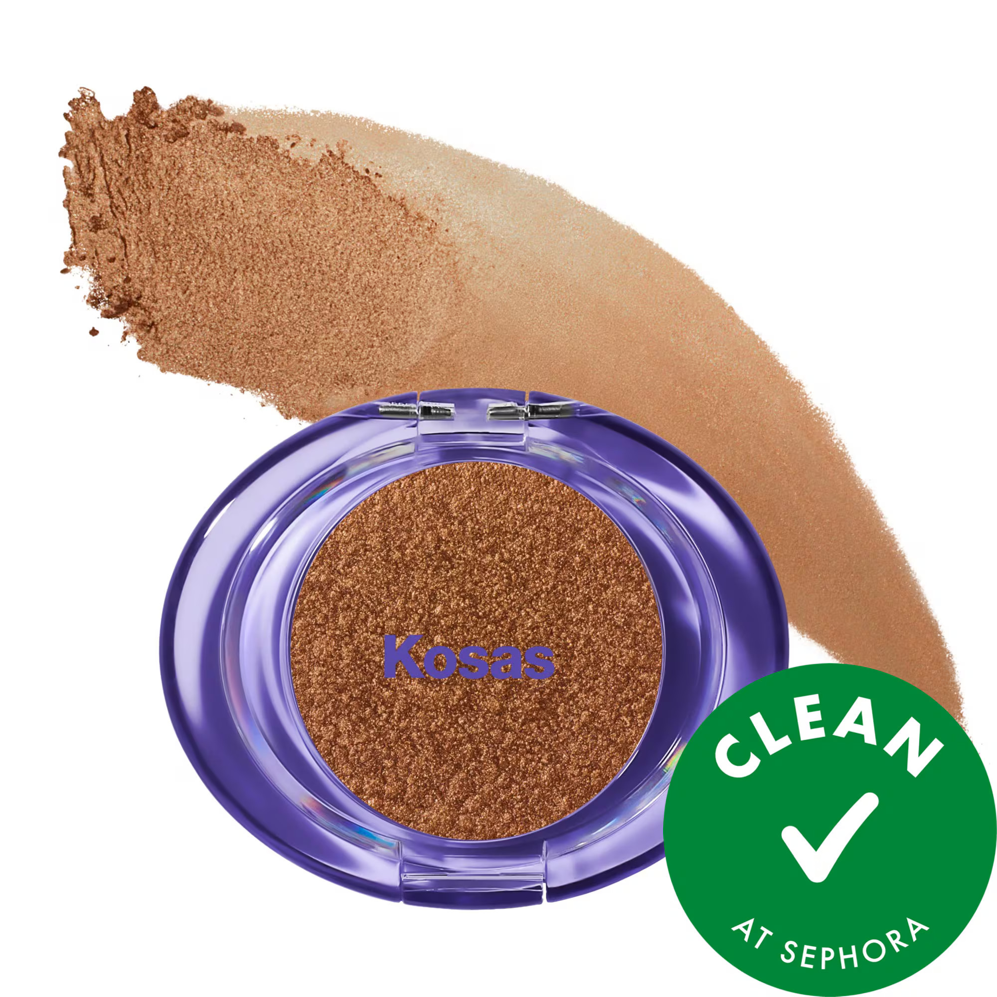 Kosas Shiny Objects Wet Glisten Highlighter Powder for Face and Eyes Embered 0.16/4.5 | Sephora (US)