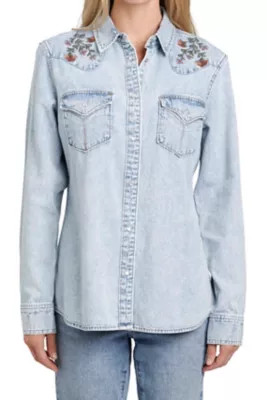 Vintage Threads  Long Sleeve Embroidered Denim Shirt | Tractor Supply