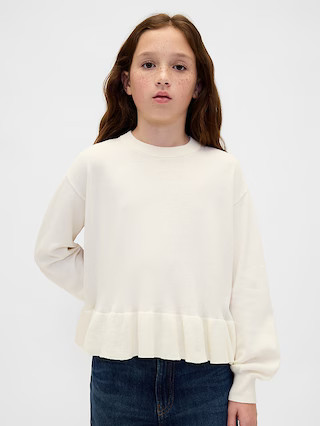 Kids Relaxed Peplum Sweater | Gap (US)