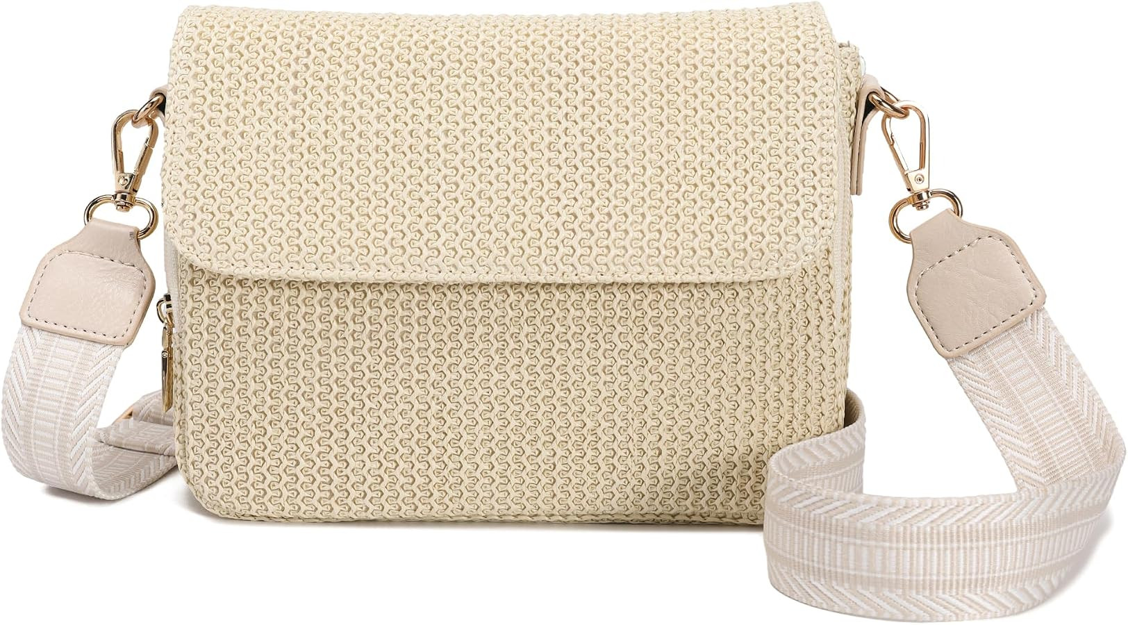NEICOA Faux Straw Small Crossbody bag Women Summer Woven Sling Purse for Beach Travel Vacation Es... | Amazon (US)