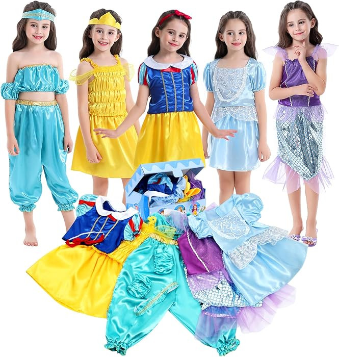 VGOFUN Princess Dresses for Girls - Dress up Clothes Pretend Play for Toddler Girl Christmas Birt... | Amazon (US)