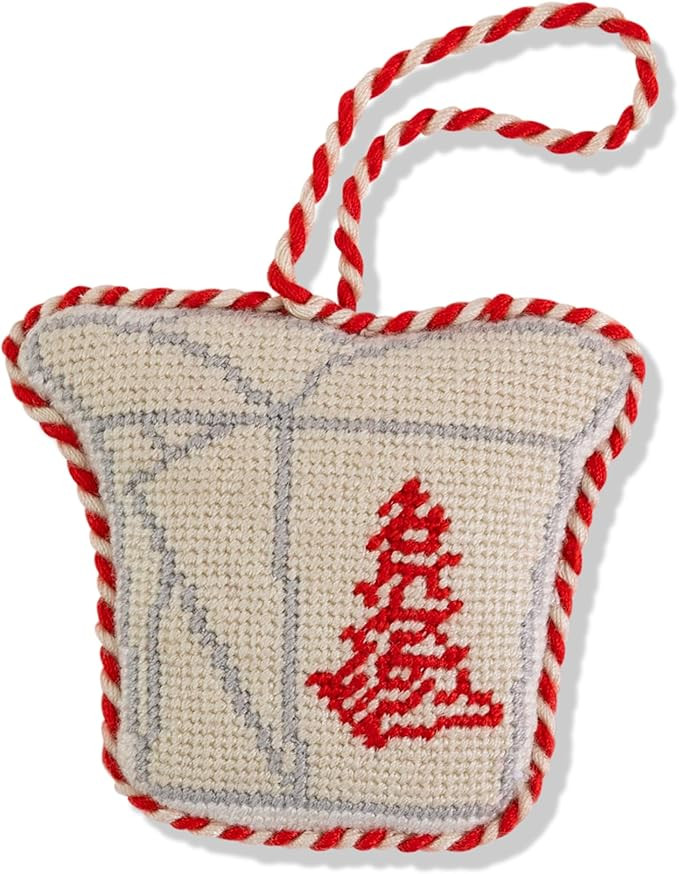 Furbish Needlepoint Icon Ornament - Cute Christmas Tree Ornament, Eclectic Holiday Decor, Stockin... | Amazon (US)