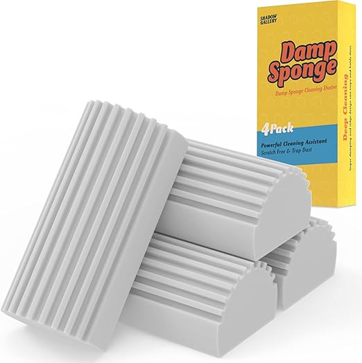 Cleaning Duster Sponge Damp Tool - 4 Pack Shadowgallery Reusable Household Sponges Dusters Magica... | Amazon (US)