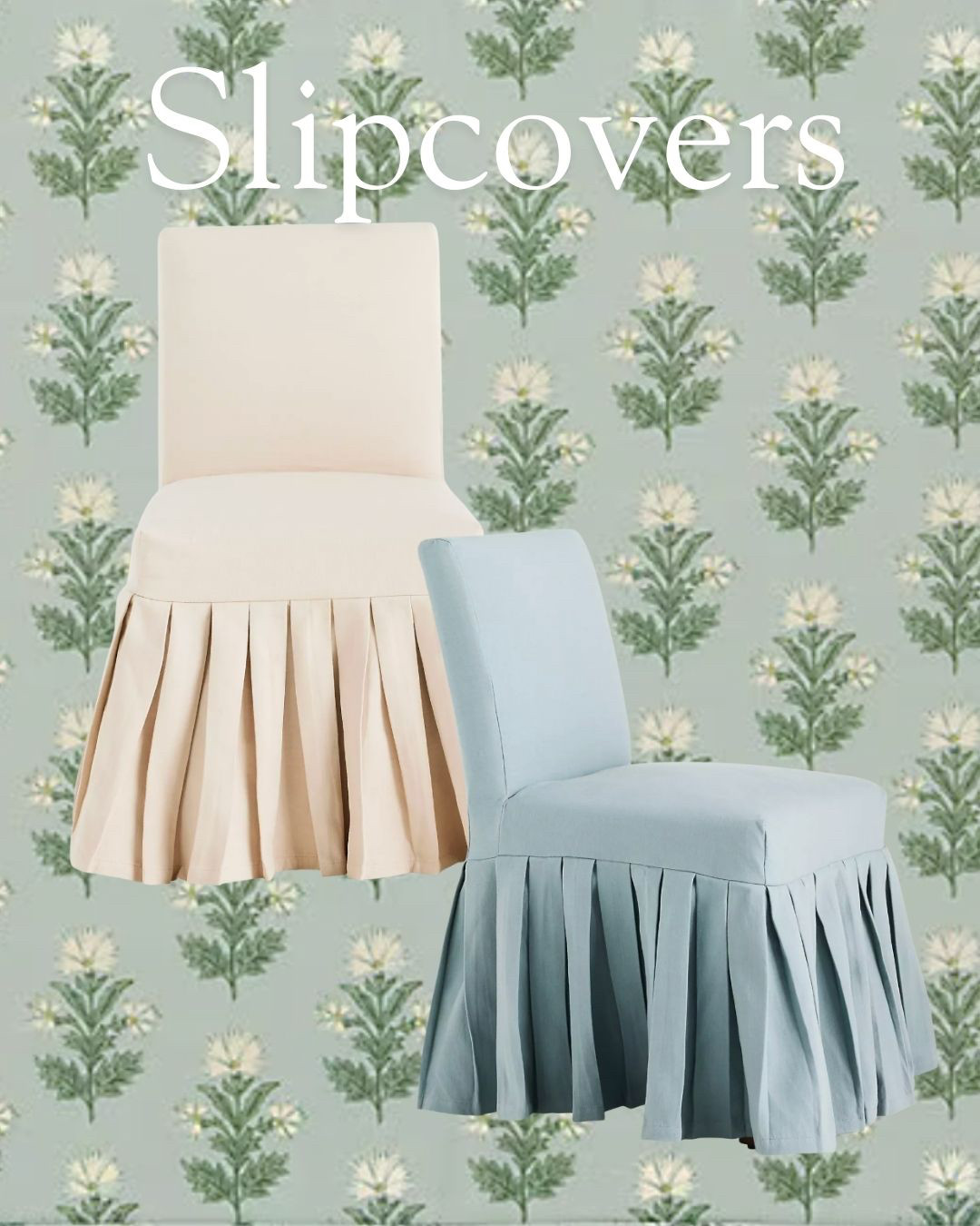 Cute slipcovers for dining room chairs or office chairs! I'd find some Parsons chairs on FBMP or IKEA and use these slipcovers for such a cute, grandmillennial look.  

 #LTKHome