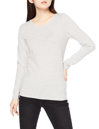 Amazon Essentials Women's Regular-Fit Long-Sleeve Crewneck T-Shirt (Available in Plus Size), Light Grey Heather, XX-Large | Amazon (US)