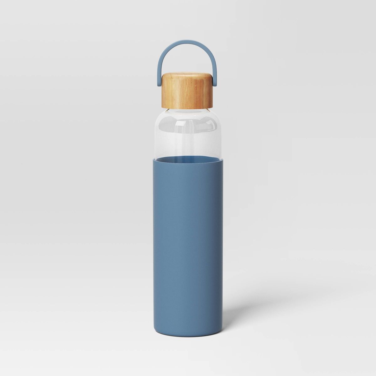 18oz Borosilicate Glass Water Bottle with Silicone Sleeve and Bamboo Lid - Threshold™ | Target