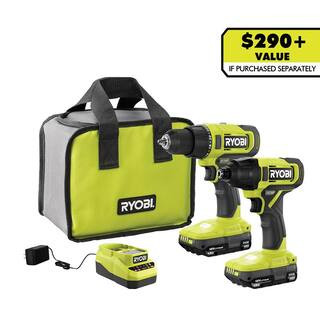 RYOBI ONE+ 18V Cordless 2-Tool Combo Kit with Drill/Driver, Impact Driver, (2) 1.5 Ah Batteries, ... | The Home Depot
