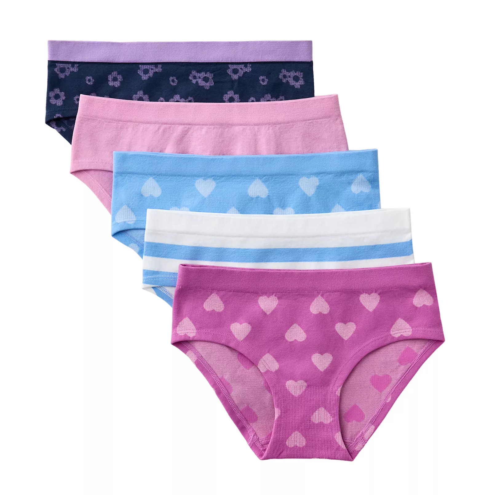 Girls 4-16 SO® 5-Pack Seamless Hipster Panties | Kohl's