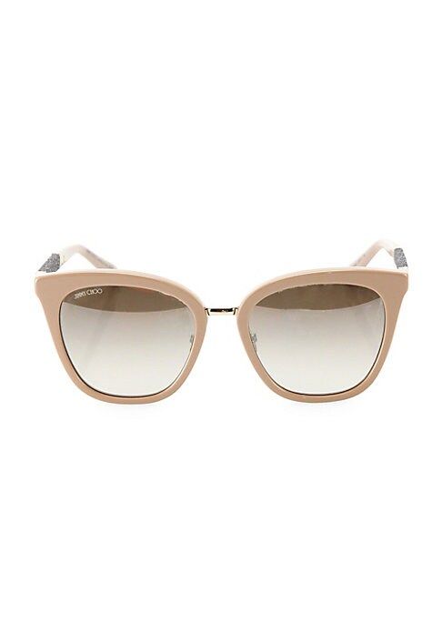Fabry 53MM Mirrored Glitter-Trim Square Sunglasses | Saks Fifth Avenue