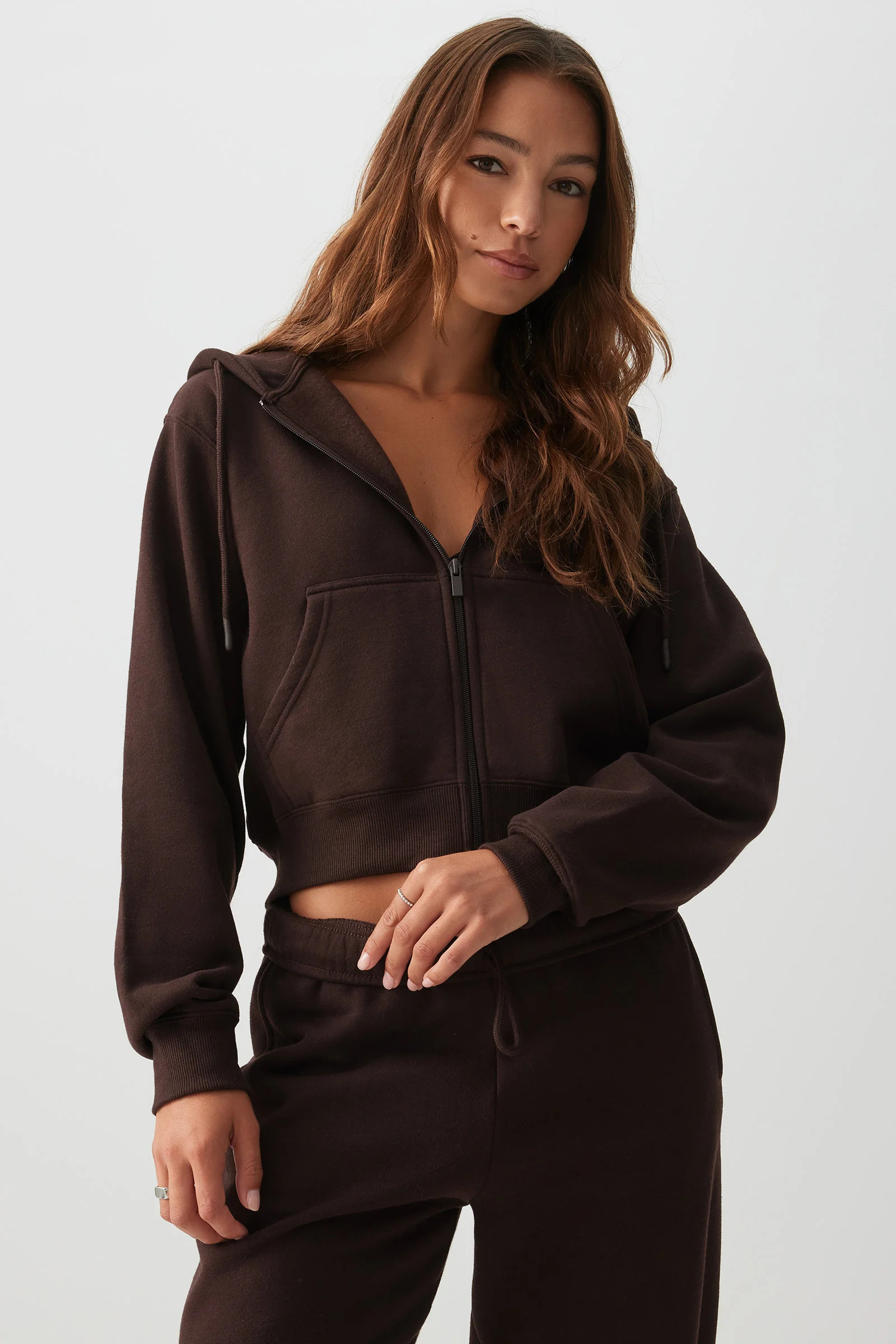 MADESOFT Fleece Short Zip Up Hoodie | Ardene