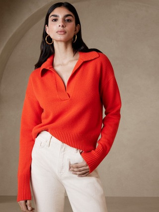Luna Cashmere Sweater Polo | Banana Republic (US)