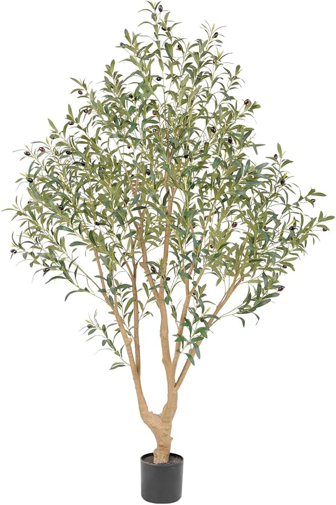 Nafresh Majestic Faux Olive Tree 6ft \u2013 Artificial Olive Tree Indoor & Outdoor with Lifelike ... | Amazon (US)