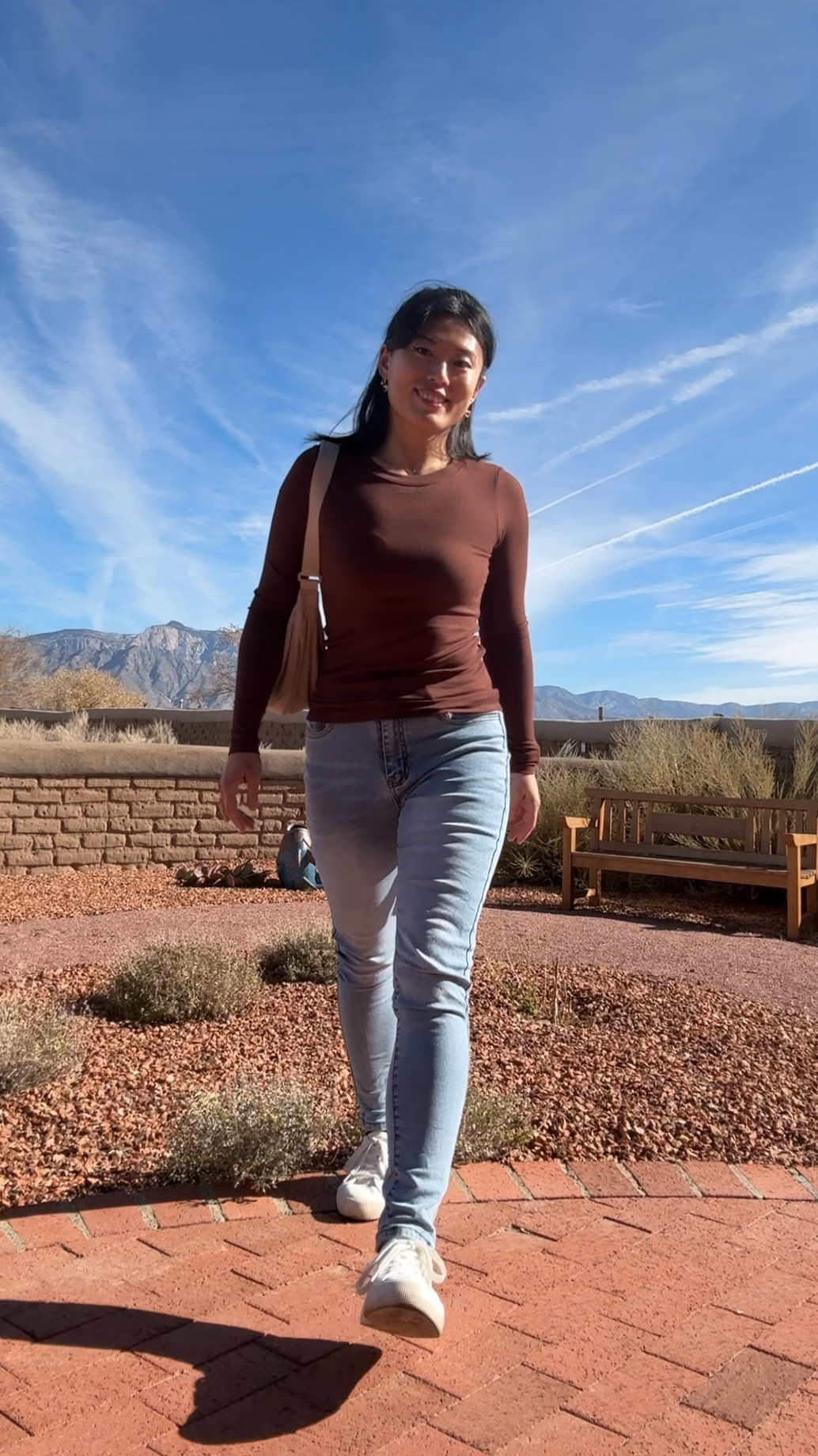 NM trip outfit 5/12: easy long sleeve brami, skinny jeans, white sneakers, cute chic style! 

#LTKTravel #LTKStyleTip #LTKSeasonal