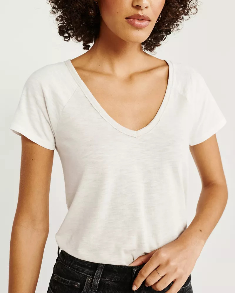 Colorblock V-Neck Tee | Abercrombie & Fitch (US)
