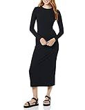 Amazon.com: Daily Ritual Women's Wide Rib Open Back Long Sleeve Dress, Chocolate, Small : Clothin... | Amazon (US)
