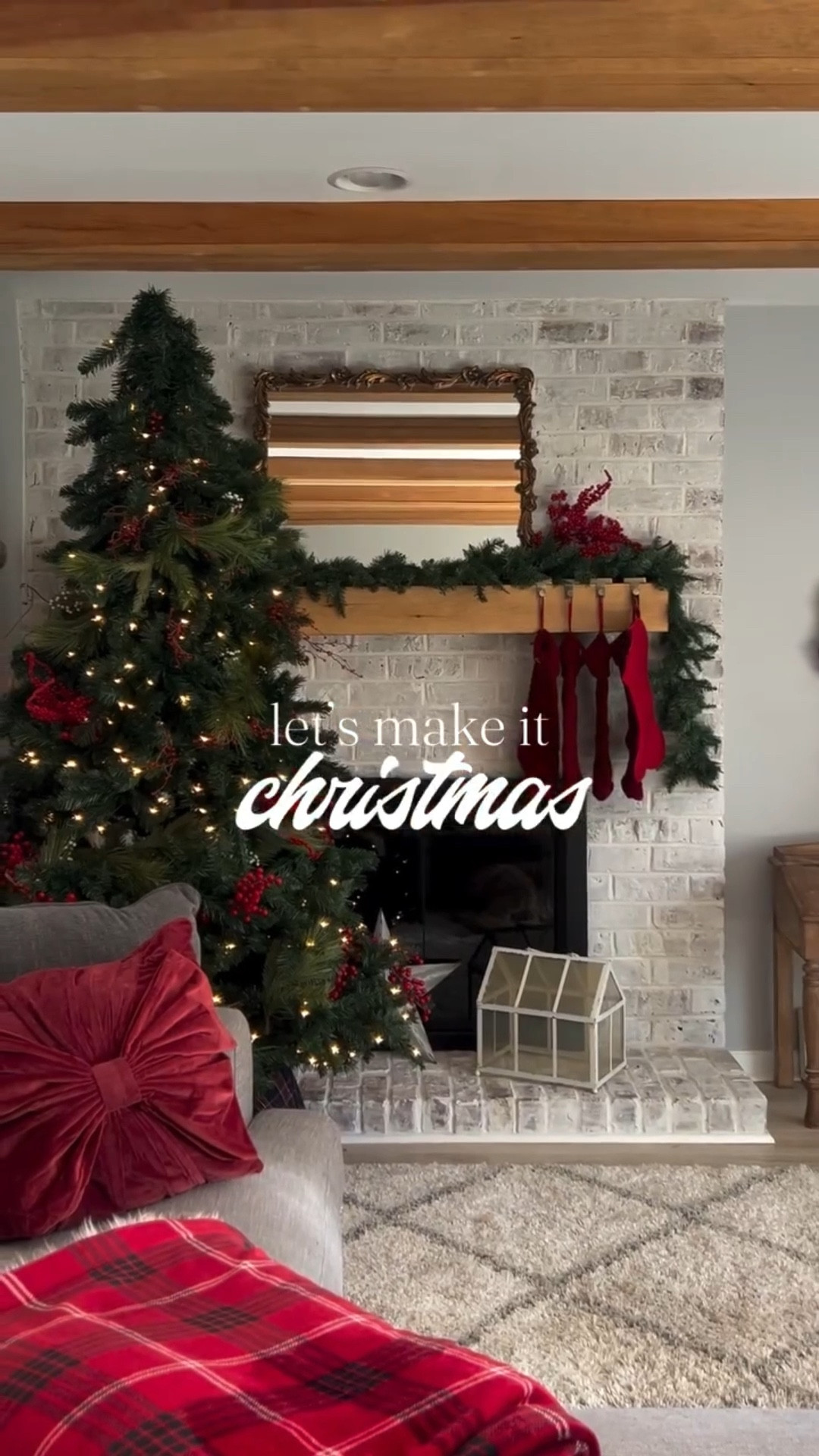 I am a proud “get it up before Thanksgiving” Christmas decorator 🌲 this year I’m leaning into the reds and traditional white lights. Where are you on the Christmas decorating timeline? I know it gets under some peoples’ skin but I need to have this properly decked out because December and November are crazy with birthdays, holiday errands, and it just feels good to have it DONE! now to enjoy this view with a hot cup of cocoa ☕️ 

#gifted tree is the Shareconn Artificial Hinged Tree (which is 20% off with code BFCM20). 

Christmas decor, faux Christmas tree, red garland, classic white Christmas tree, neutral Christmas, Ralph Lauren christmas, modern farmhouse Christmas, DIY Christmas, before and after