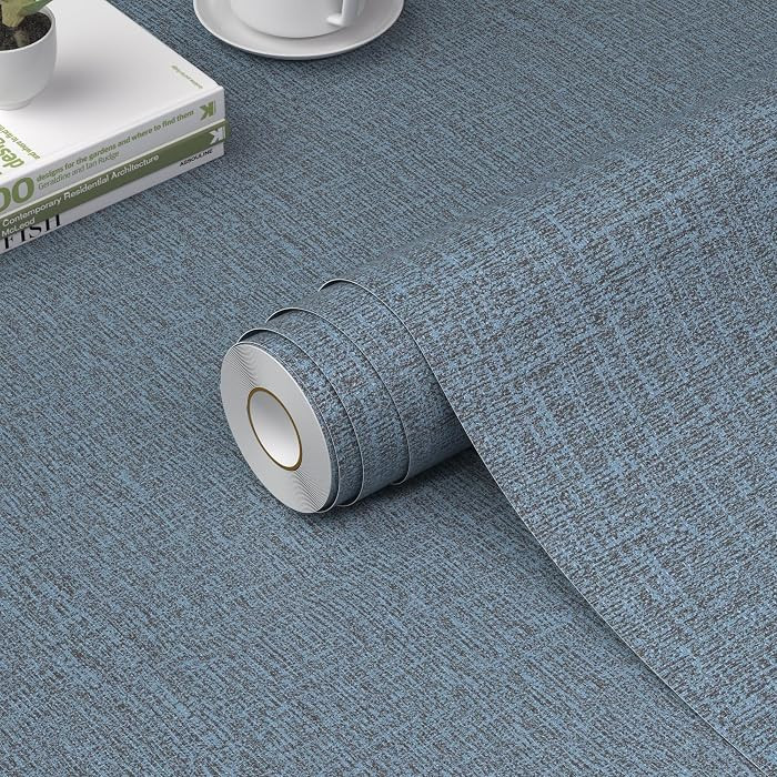 WADILE Grasscloth Peel and Stick Wallpaper 15.7in x 787.4in, Textured Contact Paper for Cabinets,... | Amazon (US)