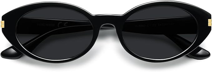 VANLINKER Polarized Retro Oval Sunglasses for Women Men Small Face Vintage 90s Shades VL9850 | Amazon (US)